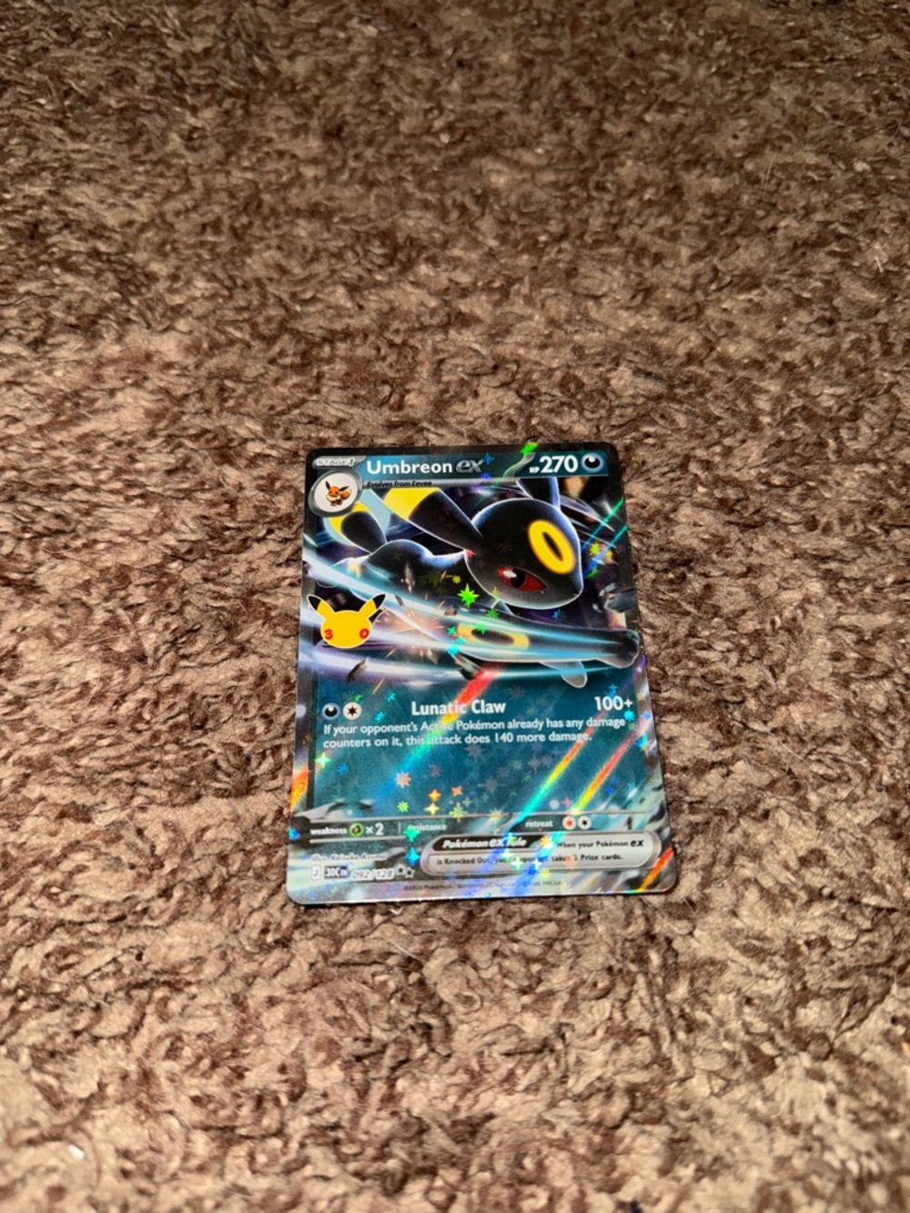 Pokemon TCG Umbreon EX 092/128 Card